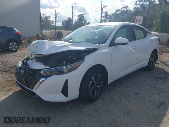 2024 Nissan Sentra SV with VIN 3N1AB8CV6RY362862, listed as a IAAI auction lot 41923401 with 12,332 mi miles and . Bid and sale history available at DreamBid. Image 2.
