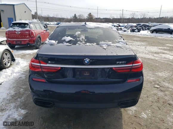 2018 BMW 7 Series 750i xDrive with VIN WBA7F2C51JB238720, listed as a Copart auction lot 43120165 with 75,271 mi miles and Non Repairable. Bid and sale history available at carsss.com. Image 6.