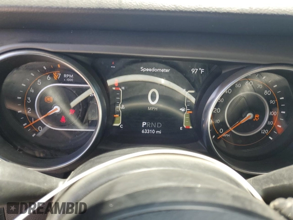 2022 Jeep Wrangler Unlimited Sport S with VIN 1C4HJXDG0NW142272, listed as a Copart auction lot 58198205 with 63,310 mi miles and Salvage title. Bid and sale history available at DreamBid. Image 9.