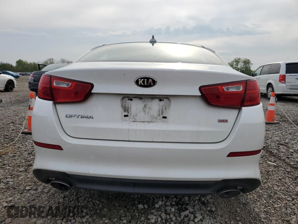 2015 Kia Optima LX with VIN KNAGM4A70F5551592, listed as a Copart auction lot 55157375 with 99,773 mi miles and Salvage Title. Bid and sale history available at carsss.com. Image 6.