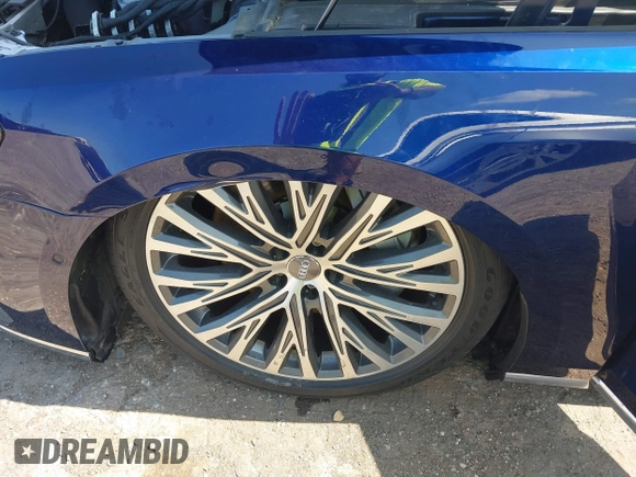 2019 Audi A8 with VIN WAU8DAF82KN017394, listed as a IAAI auction lot 42414936 with 22,482 mi miles and . Bid and sale history available at DreamBid. Image 6.