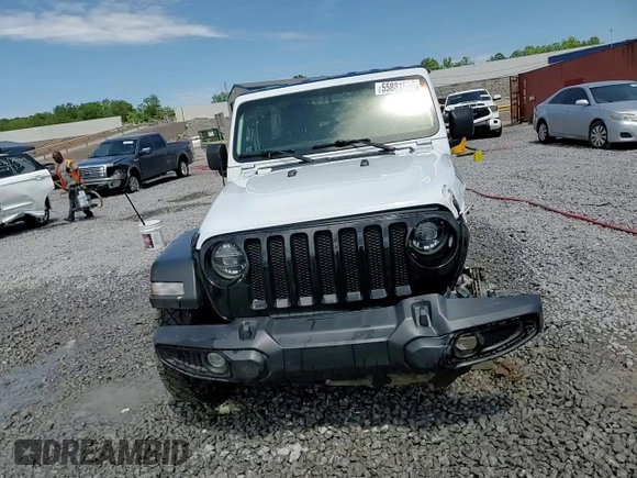 2021 Jeep Wrangler Unlimited Willys with VIN 1C4HJXDG3MW752441, listed as a Copart auction lot 55881925 with 61,751 mi miles and Salvage title. Bid and sale history available at DreamBid. Image 15.