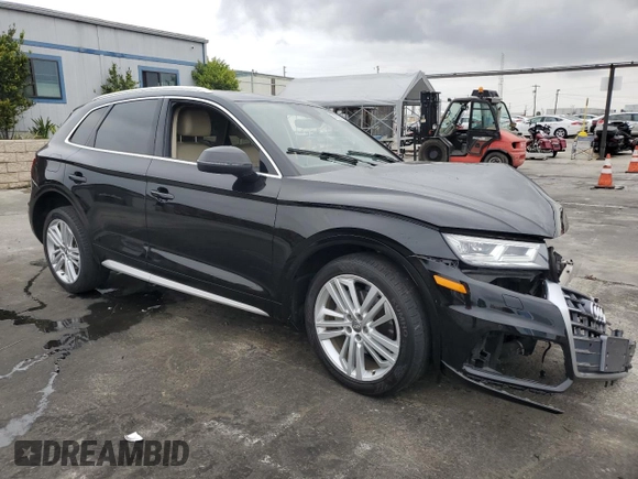 2018 Audi Q5 Premium Plus with VIN WA1BNAFY4J2151517, listed as a Copart auction lot 55902895 with 80,026 mi miles and Salvage title. Bid and sale history available at DreamBid. Image 4.