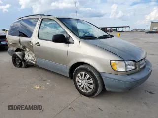 2000 Toyota Sienna LE with VIN 4T3ZF13C2YU218417, listed as a Copart auction lot 63328035 with 263,439 mi miles and Salvage title. Bid and sale history available at DreamBid. Image 4.