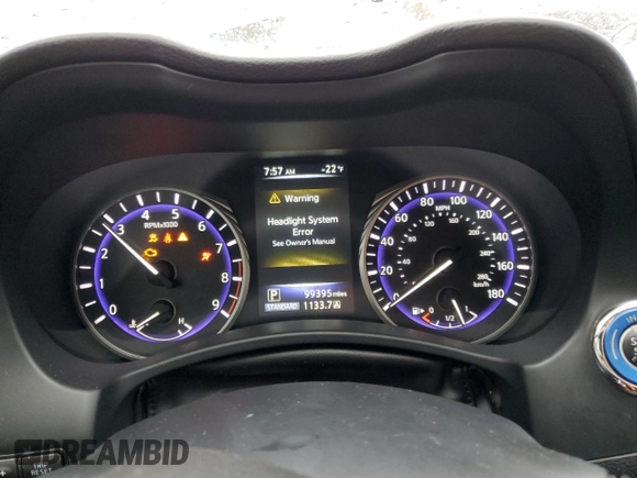 2014 Infiniti Q50 Sport with VIN JN1BV7AR7EM689473, listed as a Copart auction lot 52858085 with 99,395 mi miles and Salvage title. Bid and sale history available at DreamBid. Image 9.