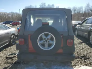 1999 Jeep Wrangler Sport with VIN 1J4FY19S0XP409124, listed as a Copart auction lot 46496615 with 166,834 mi miles and Clean Title. Bid and sale history available at carsss.com. Image 6.