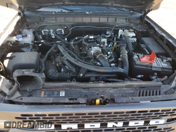 2023 Ford Bronco with VIN 1FMEE5DP0PLC10002, listed as a Copart auction lot 57272555 with 14,035 mi miles and Salvage title. Bid and sale history available at DreamBid. Image 12.