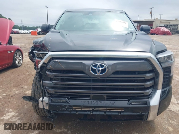2024 Toyota Tundra Limited Hybrid with VIN 5TFJC5DB5RX046352, listed as a IAAI auction lot 42139232 with 22,189 mi miles and . Bid and sale history available at DreamBid. Image 13.