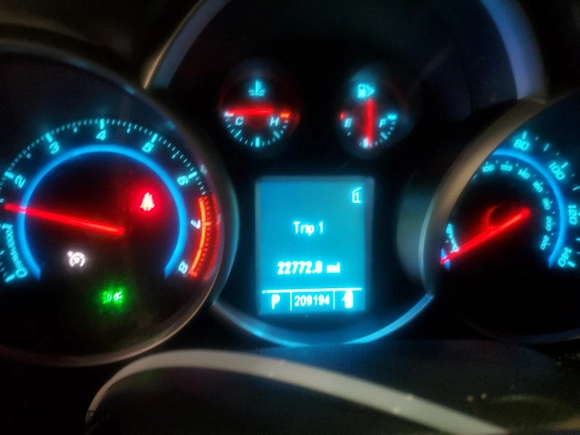 2011 Chevrolet Cruze LT w/1FL with VIN 1G1PE5S93B7252241, listed as a Copart auction lot 82967284 with 209,194 mi miles and Salvage Title. Bid and sale history available at carsss.com. Image 9.