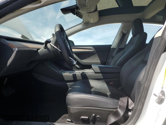 2023 Tesla Model 3 with VIN 5YJ3E1EA0PF623233, listed as a Copart auction lot 55781355 with 26,301 mi miles and Salvage title. Bid and sale history available at DreamBid. Image 7.