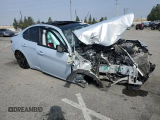2022 Alfa Romeo Giulia Ti with VIN ZARFAMBNXN7665449, listed as a Copart auction lot 60749345 with Not provided miles and Salvage title. Bid and sale history available at DreamBid. Image 4.