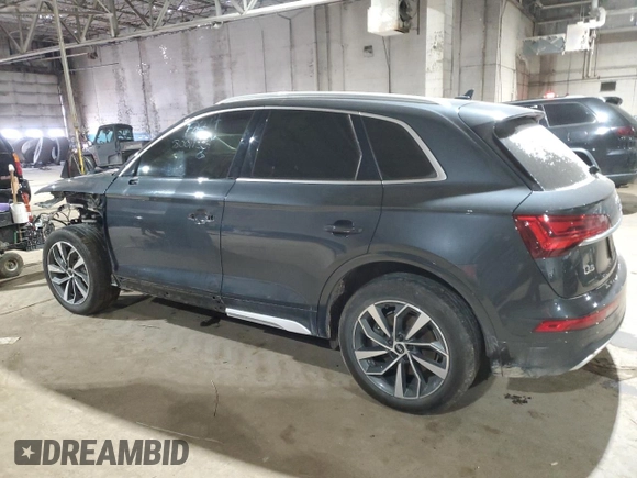 2021 Audi Q5 Premium Plus z VIN WA1BAAFY7M2065358, wystawiony jako Copart lot #55590775 z przebiegiem 38 070 mil mil oraz Czysty tytuł • Clean title. Historia ofert i sprzedaży dostępna na DreamBid. Obrazek 2.