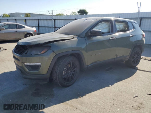2019 Jeep Compass Sport with VIN 3C4NJCAB5KT731193, listed as a Copart auction lot 57356565 with Not provided miles and Salvage title. Bid and sale history available at DreamBid. Image 1.