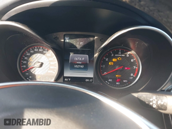 2016 Mercedes-Benz C 63 S AMG with VIN 55SWF8HB6GU103768, listed as a IAAI auction lot 41779235 with 102,745 mi miles and . Bid and sale history available at DreamBid. Image 7.