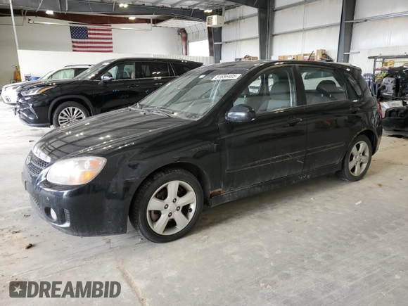2007 Kia Spectra with VIN KNAFE161375009514, listed as a Copart auction lot 51656405 with 137,418 mi miles and Salvage Title. Bid and sale history available at carsss.com. Image 1.