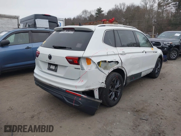 2022 Volkswagen Tiguan SE z VIN 3VV2B7AX9NM029204, wystawiony jako IAAI lot #41248800 z przebiegiem 24 450 mil mil oraz . Historia ofert i sprzedaży dostępna na DreamBid. Obrazek 4.