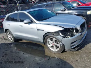 2018 Jaguar F-Pace 30t Premium with VIN SADCJ2GX3JA203652, listed as a IAAI auction lot 41909457 with 99,675 mi miles and . Bid and sale history available at DreamBid. Image 1.