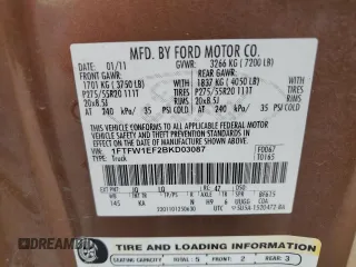 2011 Ford F-150 XL с VIN 1FTFW1EF2BKD03087, выставлен на аукционе Copart как лот 54604885 с пробегом 193 666 миль миль и Списание • Salvage title. История ставок и продаж доступна на DreamBid. Изображение 12.
