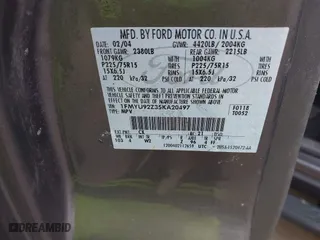 2005 Ford Escape XLS Value with VIN 1FMYU92Z35KA20497, listed as a IAAI auction lot 41509893 with 149,866 mi miles. Bid and sale history available at carsss.com. Image 9.