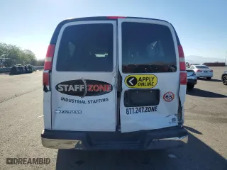 2018 Chevrolet Express Passenger LT with VIN 1GAZGPFG4J1227826, listed as a Copart auction lot 75466484 with 208,346 mi miles and Salvage Title. Bid and sale history available at carsss.com. Image 6.
