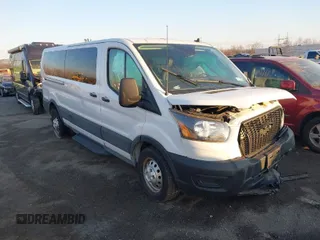 2023 Ford Transit Passenger XL with VIN 1FBAX9Y80PKA16636, listed as a IAAI auction lot 41282212 with 8,572 mi miles and . Bid and sale history available at DreamBid. Image 1.