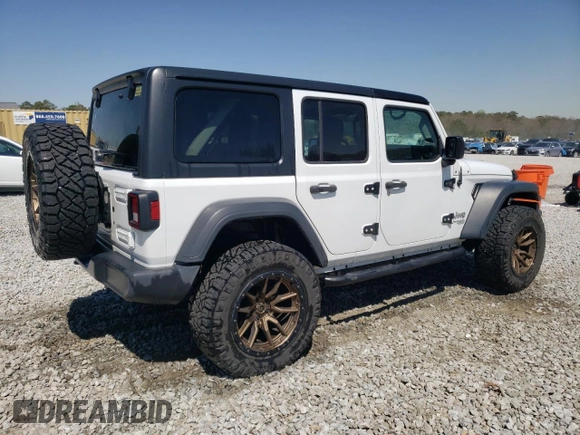 2018 Jeep Wrangler Unlimited Sport with VIN 1C4HJXDN1JW289418, listed as a Copart auction lot 50494925 with 85,408 mi miles and Salvage title. Bid and sale history available at DreamBid. Image 3.