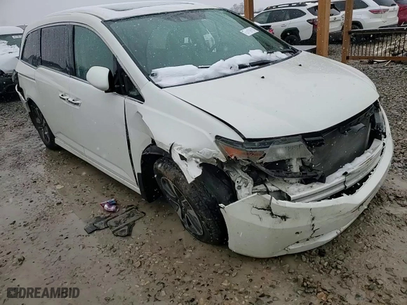 2015 Honda Odyssey Touring Elite with VIN 5FNRL5H96FB070496, listed as a Copart auction lot 46048795 with 136,374 mi miles and Salvage Title. Bid and sale history available at carsss.com. Image 11.