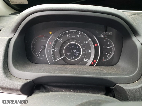 2016 Honda CR-V EX with VIN 2HKRM3H51GH536353, listed as a Copart auction lot 50612015 with 174,027 mi miles and Salvage Title. Bid and sale history available at carsss.com. Image 9.