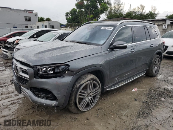 2022 Mercedes-Benz GLS 450 with VIN 4JGFF5KE7NA648429, listed as a Copart auction lot 70224934 with 45,323 mi miles and Salvage Title. Bid and sale history available at DreamBid. Image 1.