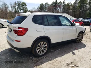 2017 BMW X3 xDrive28i with VIN 5UXWX9C57H0T04700, listed as a Copart auction lot 51988925 with 121,499 mi miles and Salvage Title. Bid and sale history available at DreamBid. Image 3.