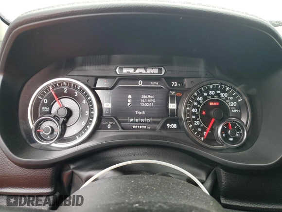 2022 Ram 1500 Laramie with VIN 1C6SRFJT4NN300006, listed as a Copart auction lot 54976775 with 61,436 mi miles and Salvage title. Bid and sale history available at DreamBid. Image 9.