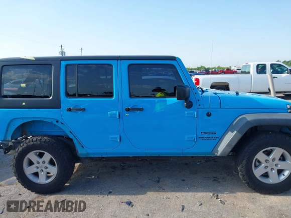 2017 Jeep Wrangler Unlimited Sport with VIN 1C4BJWDG2HL635831, listed as a IAAI auction lot 42172316 with 95,510 mi miles and . Bid and sale history available at DreamBid. Image 14.