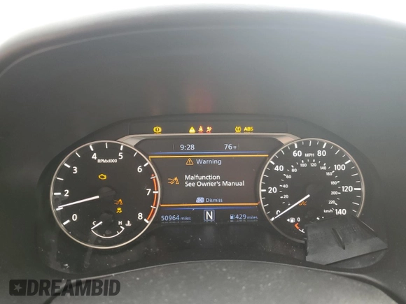 2023 Nissan Altima SL with VIN 1N4BL4EV9PN335580, listed as a Copart auction lot 49721865 with 50,964 mi miles and Non Repairable. Bid and sale history available at DreamBid. Image 9.