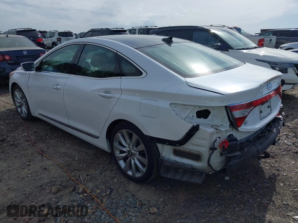 2017 Hyundai Azera Limited with VIN KMHFH4JG8HA591542, listed as a IAAI auction lot 42020982 with 75,174 mi miles and . Bid and sale history available at carsss.com. Image 3.