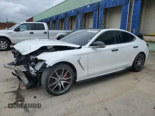 2021 Genesis G70 3.3T z VIN KMTG74LE7MU074377, wystawiony jako Copart lot #58122415 z przebiegiem 80 565 mil mil oraz Czysty tytuł • Clean title. Historia ofert i sprzedaży dostępna na DreamBid. Obrazek 1.