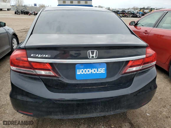 2013 Honda Civic Sdn LX with VIN 19XFB2F5XDE228412, listed as a Copart auction lot 52448675 with 362,372 mi miles and Clean Title. Bid and sale history available at carsss.com. Image 6.