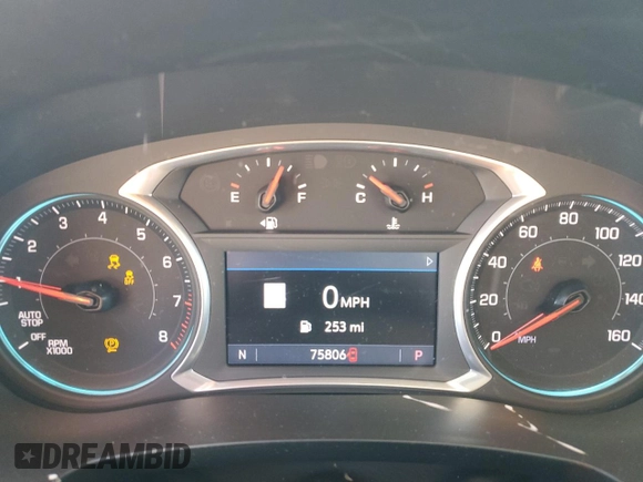 2021 Chevrolet Traverse Premier with VIN 1GNERKKW5MJ269224, listed as a Copart auction lot 47741195 with 75,806 mi miles and Salvage Title. Bid and sale history available at carsss.com. Image 9.