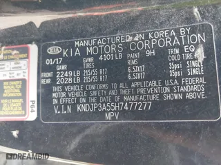 2017 Kia Soul + with VIN KNDJP3A55H7477277, listed as a IAAI auction lot 41837798 with 258,883 mi miles. Bid and sale history available at carsss.com. Image 9.