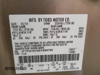 2014 Ford F-150 XL with VIN 1FTFW1EF6EFB95795, listed as a Copart auction lot 45040485 with 240,718 mi miles and Salvage Title. Bid and sale history available at carsss.com. Image 14.