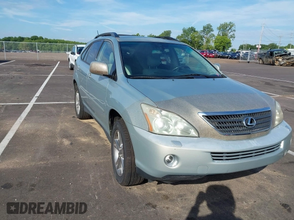 2006 Lexus RX 400h with VIN JTJHW31U360013349, listed as a IAAI auction lot 42614481 with 330,928 mi miles and . Bid and sale history available at DreamBid. Image 1.