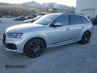 2020 Audi Q7 Prestige with VIN WA1VXAF74LD004037, listed as a Copart auction lot 82163144 with 55,546 mi miles and Salvage title. Bid and sale history available at DreamBid. Image 1.