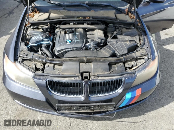 2007 BMW 3 Series 328i with VIN WBAVC53587FZ76808, listed as a Copart auction lot 75572344 with 193,993 mi miles and Clean Title. Bid and sale history available at carsss.com. Image 11.