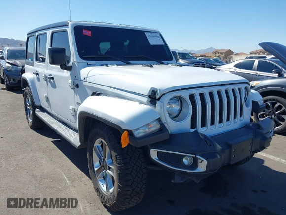 2020 Jeep Wrangler Unlimited Sahara with VIN 1C4HJXEN5LW277208, listed as a IAAI auction lot 41640906 with 61,774 mi miles. Bid and sale history available at carsss.com. Image 6.