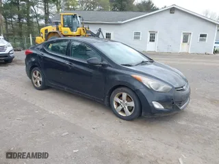 2013 Hyundai Elantra Limited PZEV with VIN 5NPDH4AE6DH280317, listed as a IAAI auction lot 42070870 with 107,063 mi miles. Bid and sale history available at carsss.com. Image 1.
