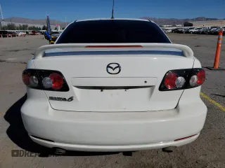2008 Mazda 6 i Sport VE with VIN 1YVHP80C985M32697, listed as a Copart auction lot 46066365 with 220,856 mi miles and Salvage Title. Bid and sale history available at carsss.com. Image 6.