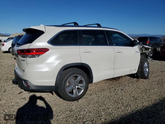 2018 Toyota Highlander Hybrid Limited with VIN 5TDDGRFH4JS040269, listed as a Copart auction lot 87515435 with 67,170 mi miles and Salvage title. Bid and sale history available at DreamBid. Image 3.
