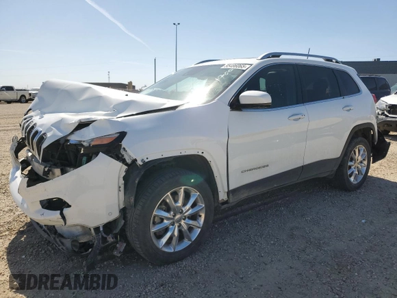 2017 Jeep Cherokee Limited with VIN 1C4PJMDS2HW562845, listed as a Copart auction lot 55486065 with 156,775 mi miles and Salvage Title. Bid and sale history available at carsss.com. Image 1.