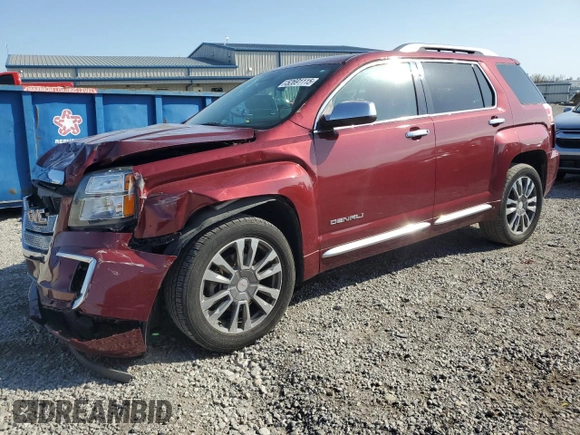 2016 GMC Terrain Denali z VIN 2GKFLRE35G6231586, wystawiony jako Copart lot #58223145 z przebiegiem 44 941 mil mil oraz Szkoda całkowita • Salvage title. Historia ofert i sprzedaży dostępna na DreamBid. Obrazek 1.