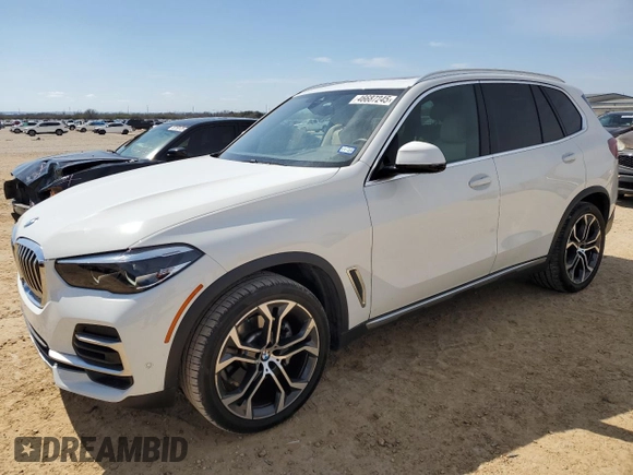 2022 BMW X5 sDrive40i with VIN 5UXCR4C0XN9K57058, listed as a Copart auction lot 46687245 with 9,347 mi miles and Salvage Title. Bid and sale history available at carsss.com. Image 1.