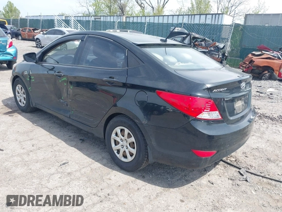 2012 Hyundai Accent GLS with VIN KMHCT4AE1CU260048, listed as a IAAI auction lot 42056125 with 168,530 mi miles. Bid and sale history available at carsss.com. Image 3.